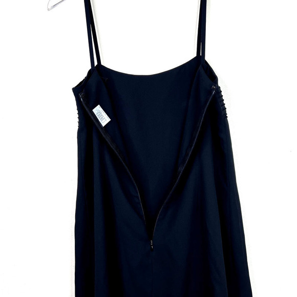 La Perla Vintage Mini Slip Dress Black White Stripe Pintuck Side Slit Spaghetti - Picture 5 of 8